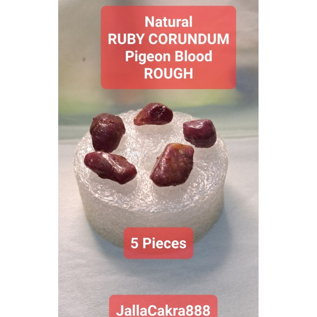 Batu Natural Ruby Corundum Pigeon Blood Rough Bahan Batu Rubi Mozambique Aura Booster #05 batu alam 