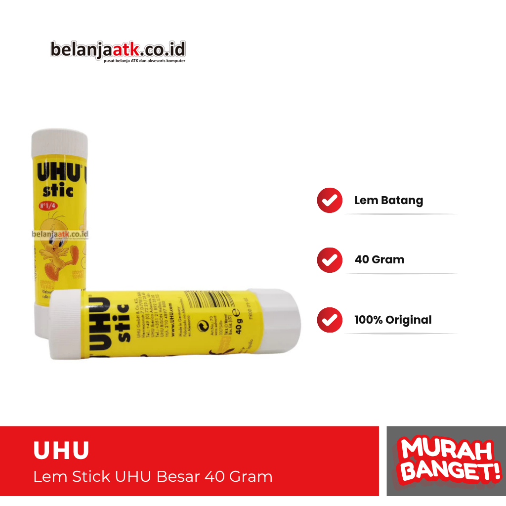 

Lem Stick UHU Besar 40 Gram