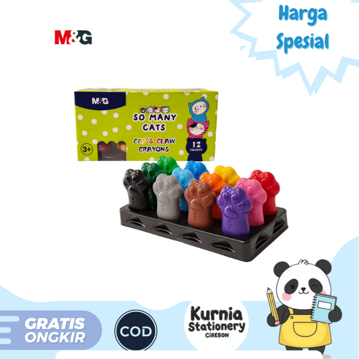

M&G Cat's Claw Crayon So Many Cats 12 warna