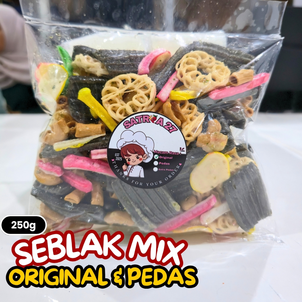 

kerupuk seblak campur mix bumbu melimpah pedas gurih mantap 250g