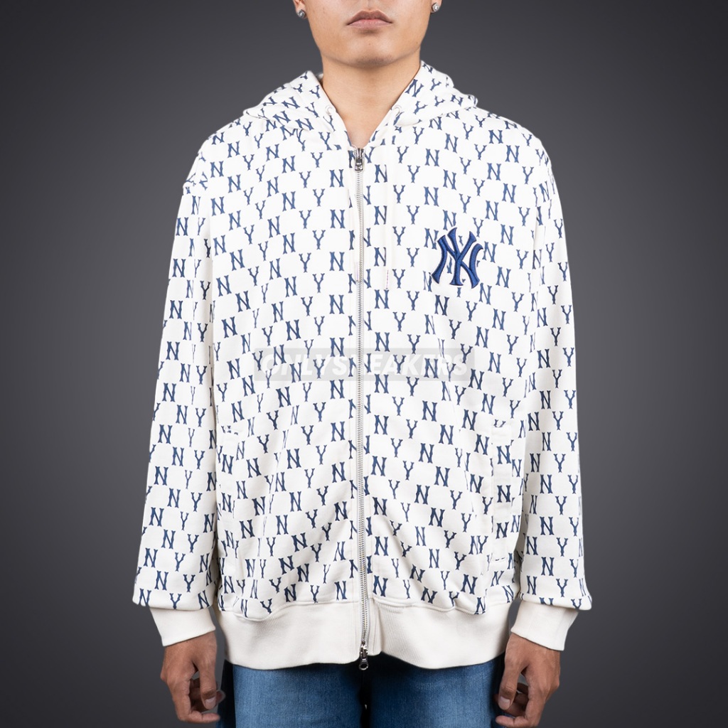 MLB KOREA NEW YORK YANKEES MONOGRAM JACKET IVORY