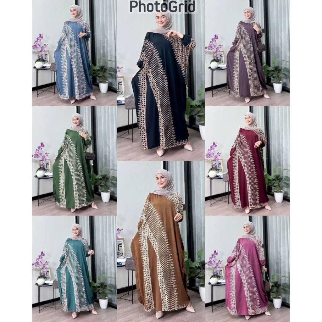 Kaftan Motif madinah Ld 180 cm Kaftan Rayon Jumbo Premium Nyaman Adem