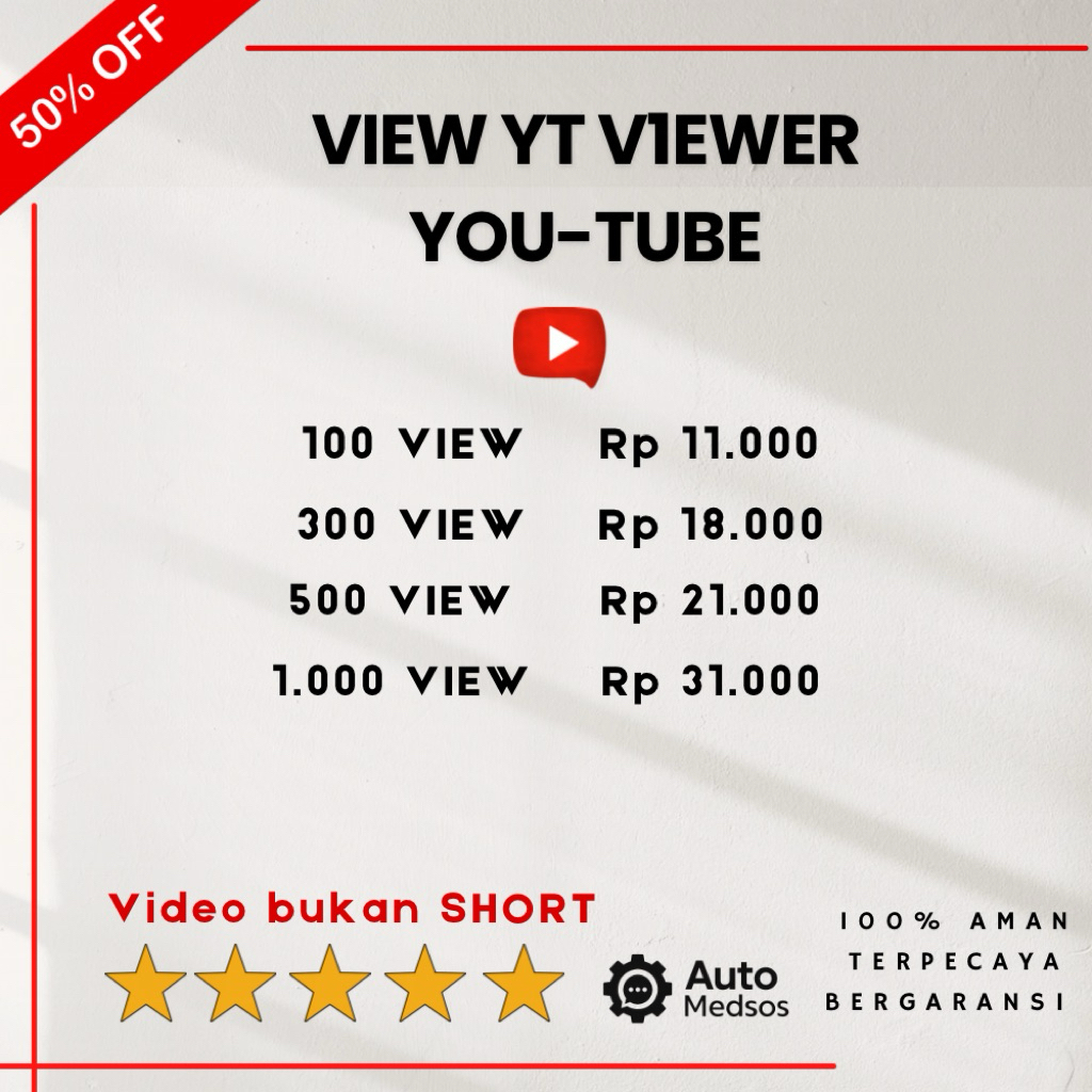 Promo View Youtube PENONTON VIEWERS YOUTUBE VIEW YT YTB
