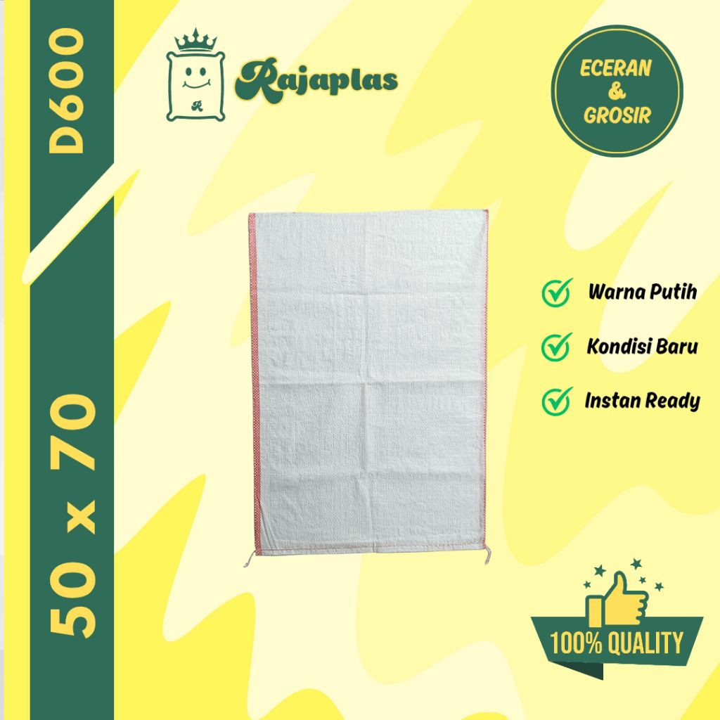 Karung Plastik 50 x 70 Putih | Karung Plastik 25kg Putih