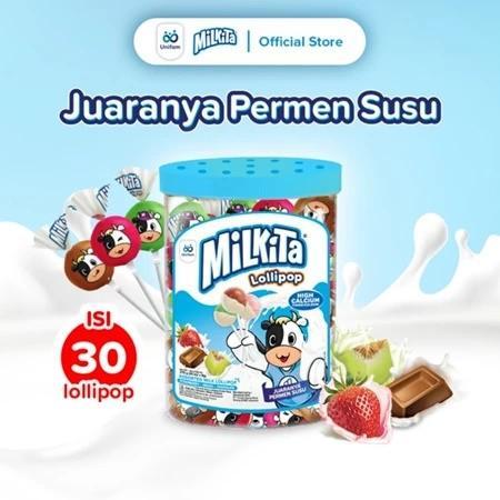 

Milkita Permen Susu Lollipop Jar Max (1 Toples Isi 30pcs) / Milkita Permen Lolipop Susu Hanger Max Milkita Bites Permen Susu Renceng - Crunchy Diluar Chewy Didalam (1 Bag isi 30 pack)