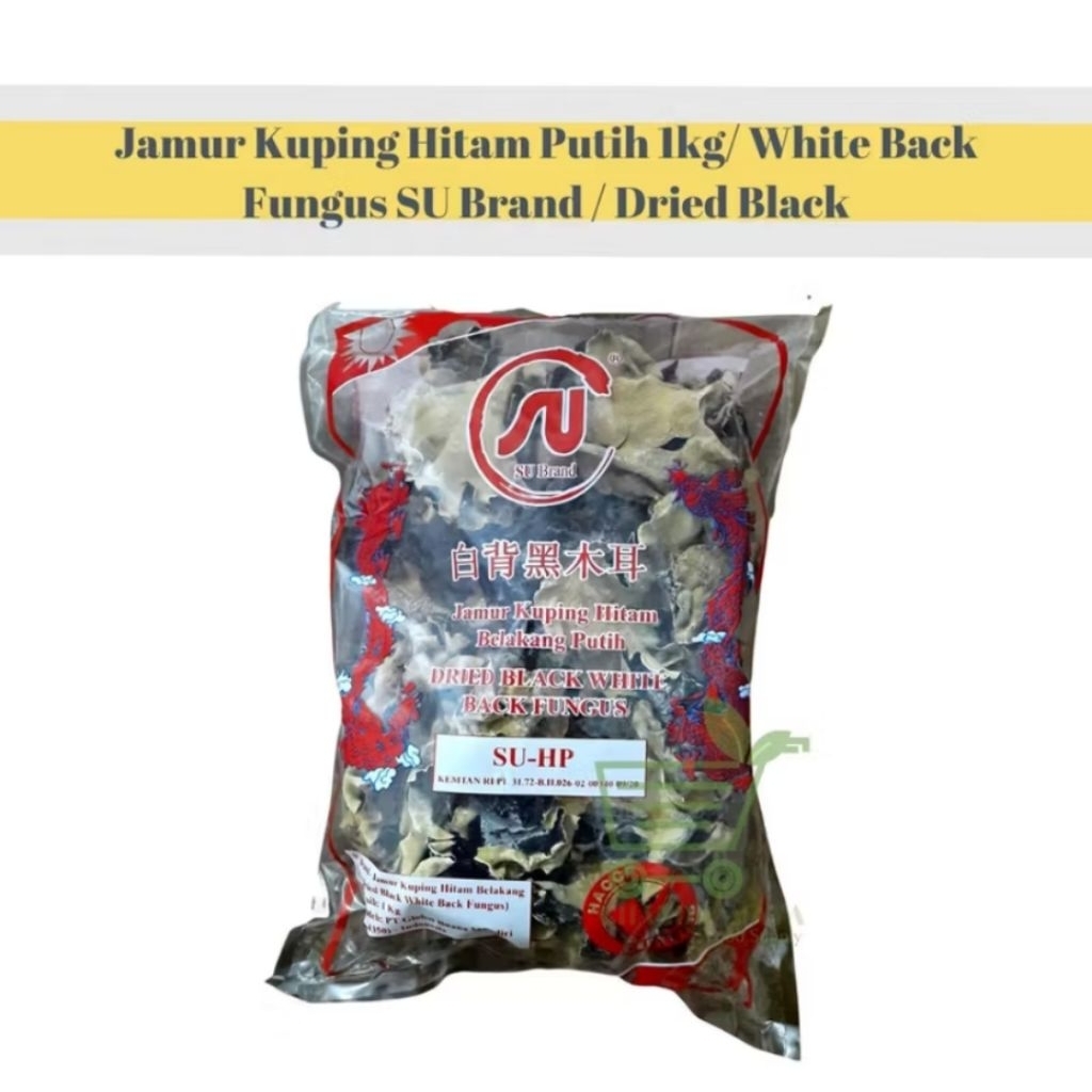 

Jamur Kuping Hitam 1Kg/SU Brand Dried Black White Back Fungus
