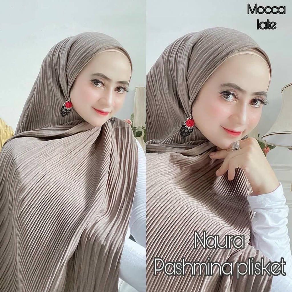 Kerudung Pashmina Full Plisket Ceruty Babydoll Premium