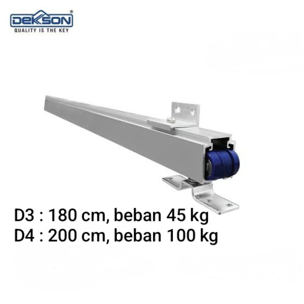 DEKSON Rel Sliding / Rel Pintu Geser D3 180 cm / D4 200 cm / Rel Aluminium
