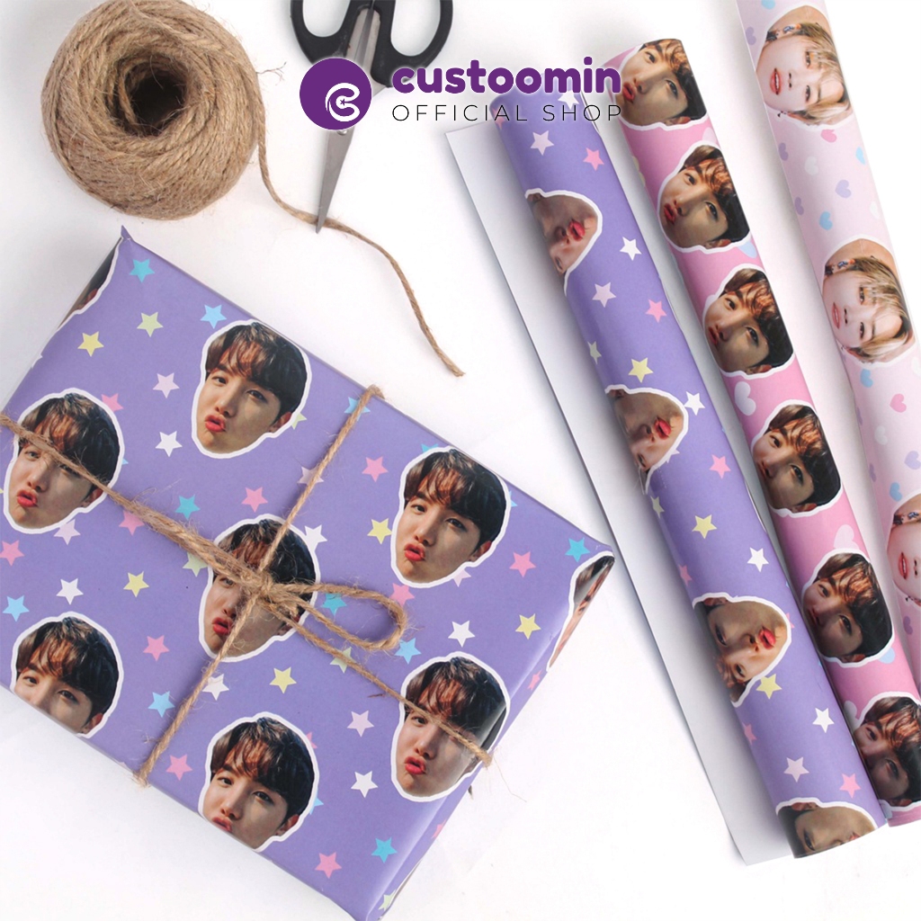 

Custom Kertas Kado - (4 Lembar Ukuran A3+ 32x48,5 cm) - Kertas Kado Pattern Wajah Lucu - Custoom.in