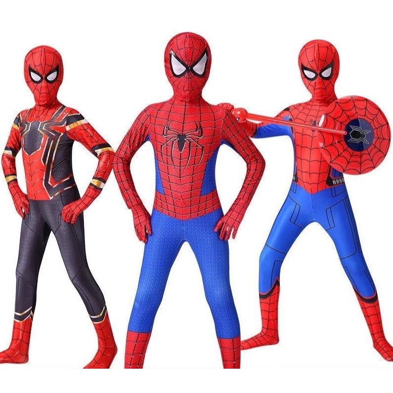 Kostum Halloween Anak Spiderman Amazing Costume Party Anak Baju + Topeng