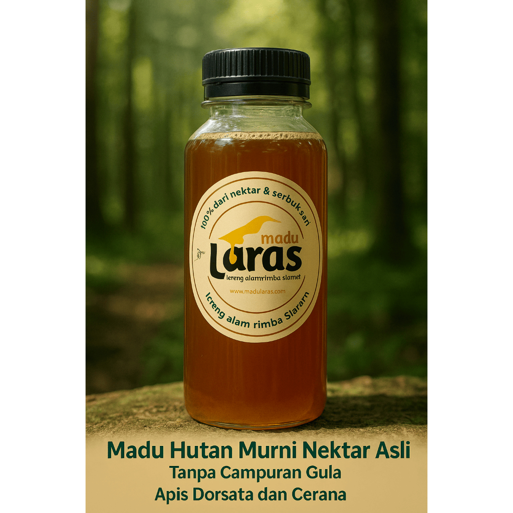 

Madu Alami Asli Tanpa Campuran Gula | Raw Honey 100% Nektar Bunga Apis Dorsata dan Cerana