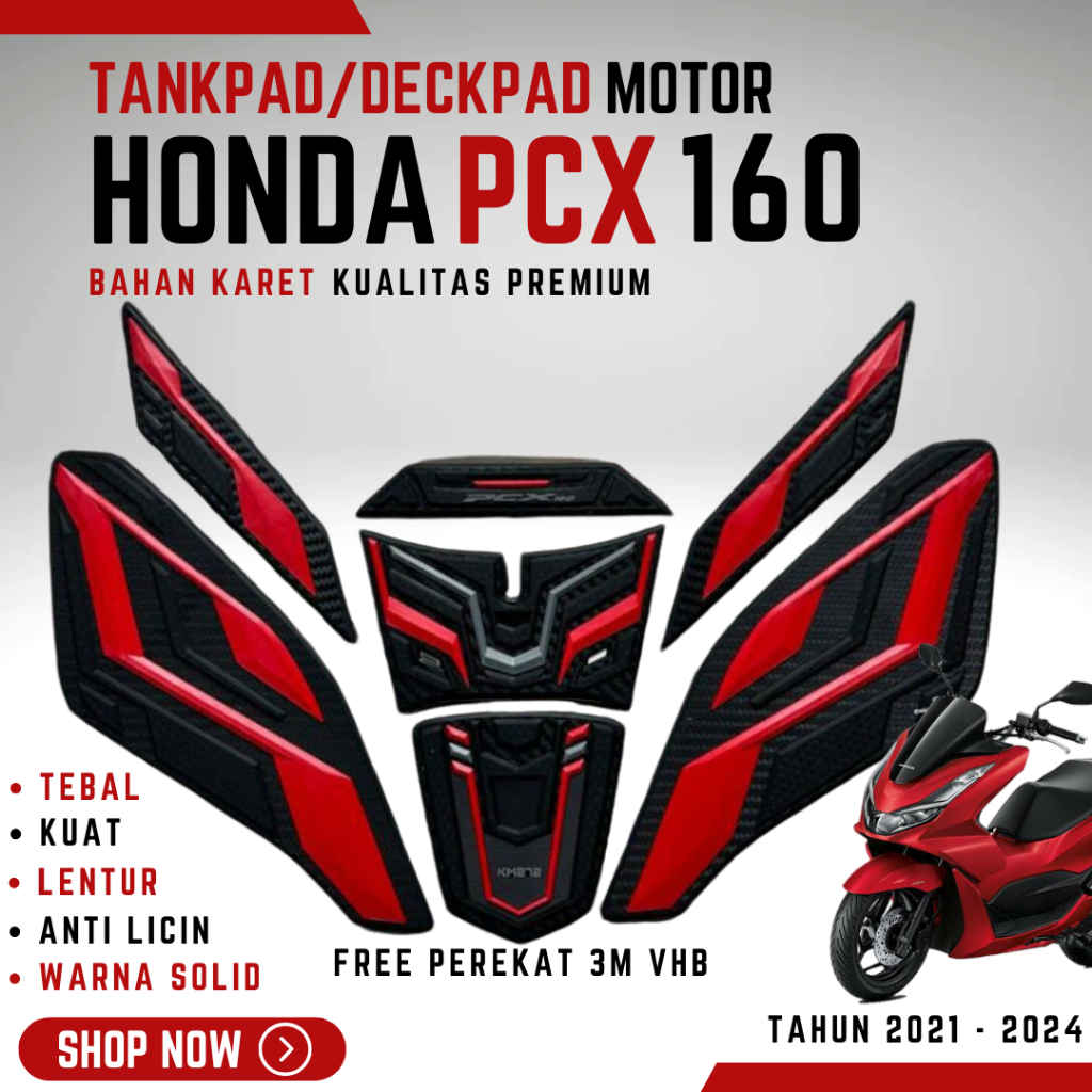 DECKPAD PCX 160 TAHUN 2021 - 2024 ABS/CBS / TANKPAD PCX 160 / VARIASI AKSESORIS PCX 160