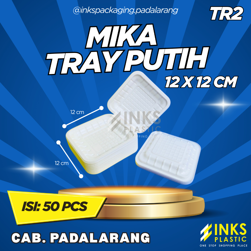 MIKA TRAY PUTIH 12 X 12 CM TR2