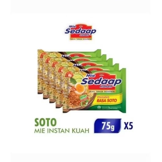 

(JATENG) PAKET 5 PCS Mie Sedaap Kuah Rasa Soto