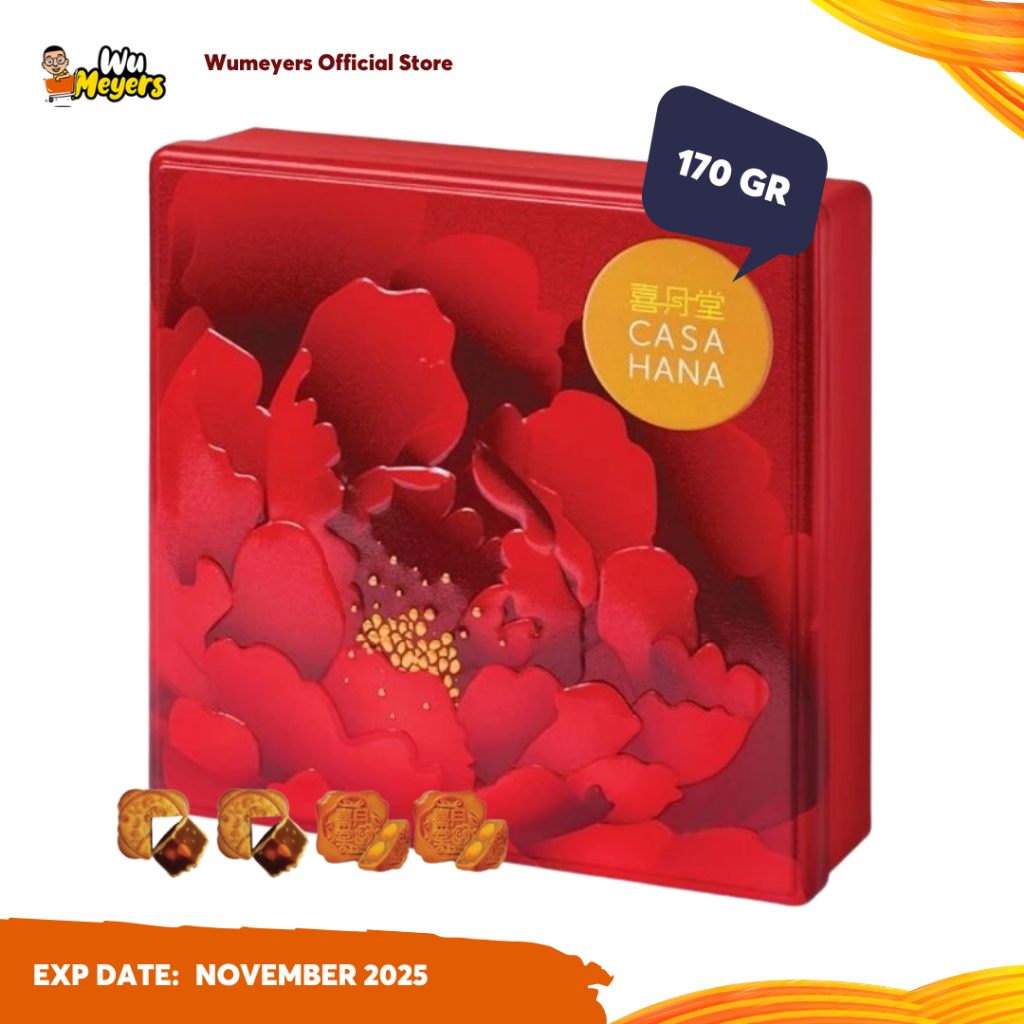 

CASAHANA Blossom Moon Mooncake 2x170gr – Pure Lotus 2 Yolk & LS White Lotus 2 Yolk | Kue Bulan Hampers