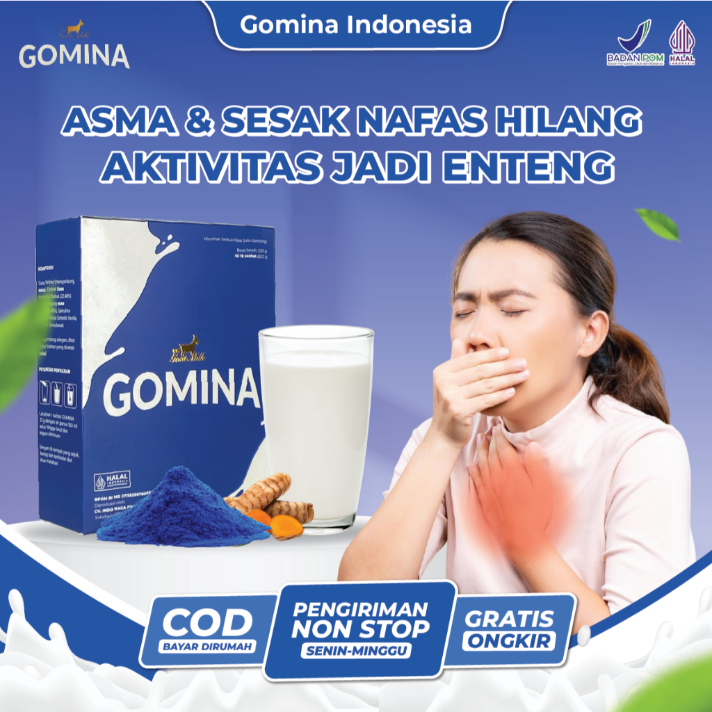

Gomina - Susu Kambing Etawa Premium Bantu Legakan Napas dan Menjaga Kesehatan Pernapasan 100% Bahan Alami Tanpa Efek Samping