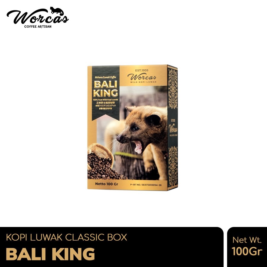 

WORCAS Kopi Luwak Liar Bali King 100gr Bubuk - Classic Box