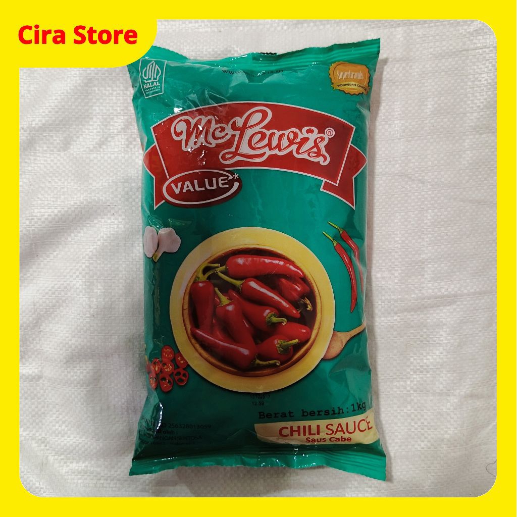 

Mc Lewis Saos Cabe 500g, 1 kg (Chilli Sauce) Bantal