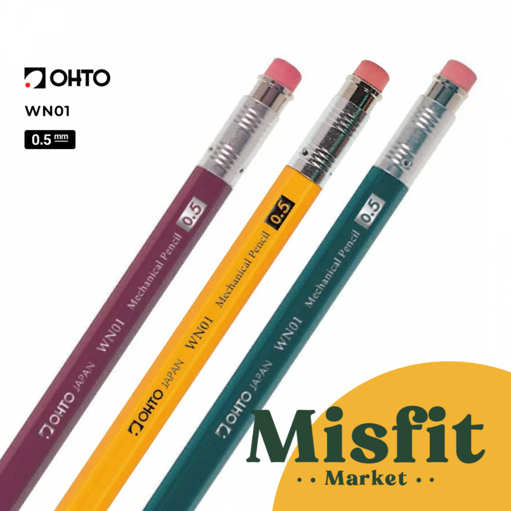 

OHTO WN01 Wooden Shaft Mechanical Pencil 0.5 mm APS-280E Pensil Mekanik