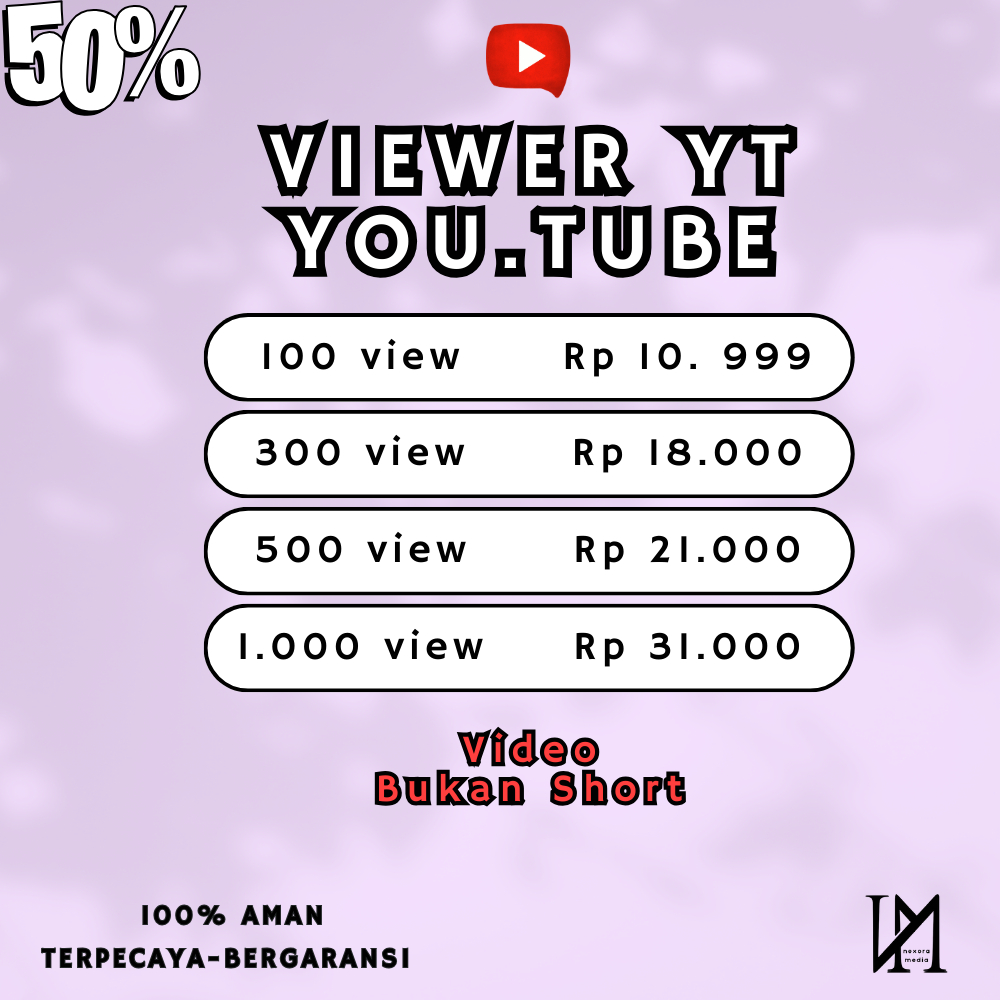 VIEWER YOU.TUBE YT PENONTON YT VIEW YT PROMO TERMURAH
