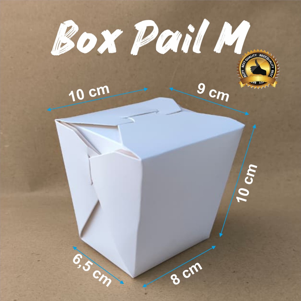 

Food Pail Ivory/Putih Polos / Dus Makan / Rice Box Ukuran M / Kemasan Premium