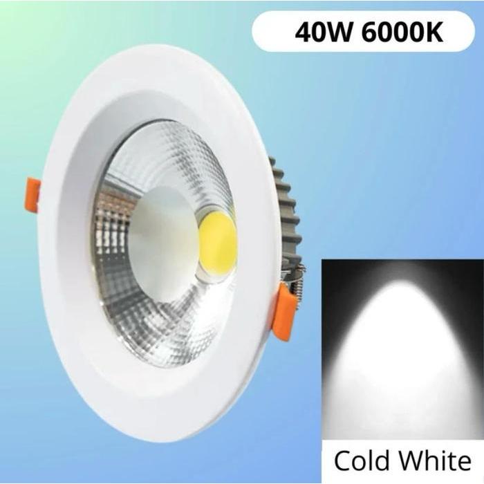 Downlight Led Cob 40W KIM/Lampu Downlight LED COB High Power 40Watt 3000K 6000K