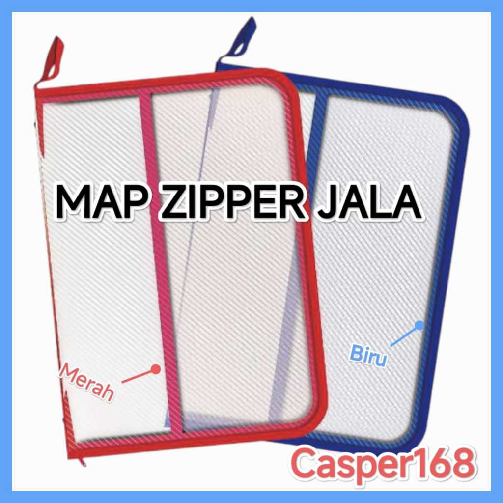 

MAP ZIPPER JALA / ZIPPER BAG SLETING / MAP PLASTIK SLETING (FOLIO)