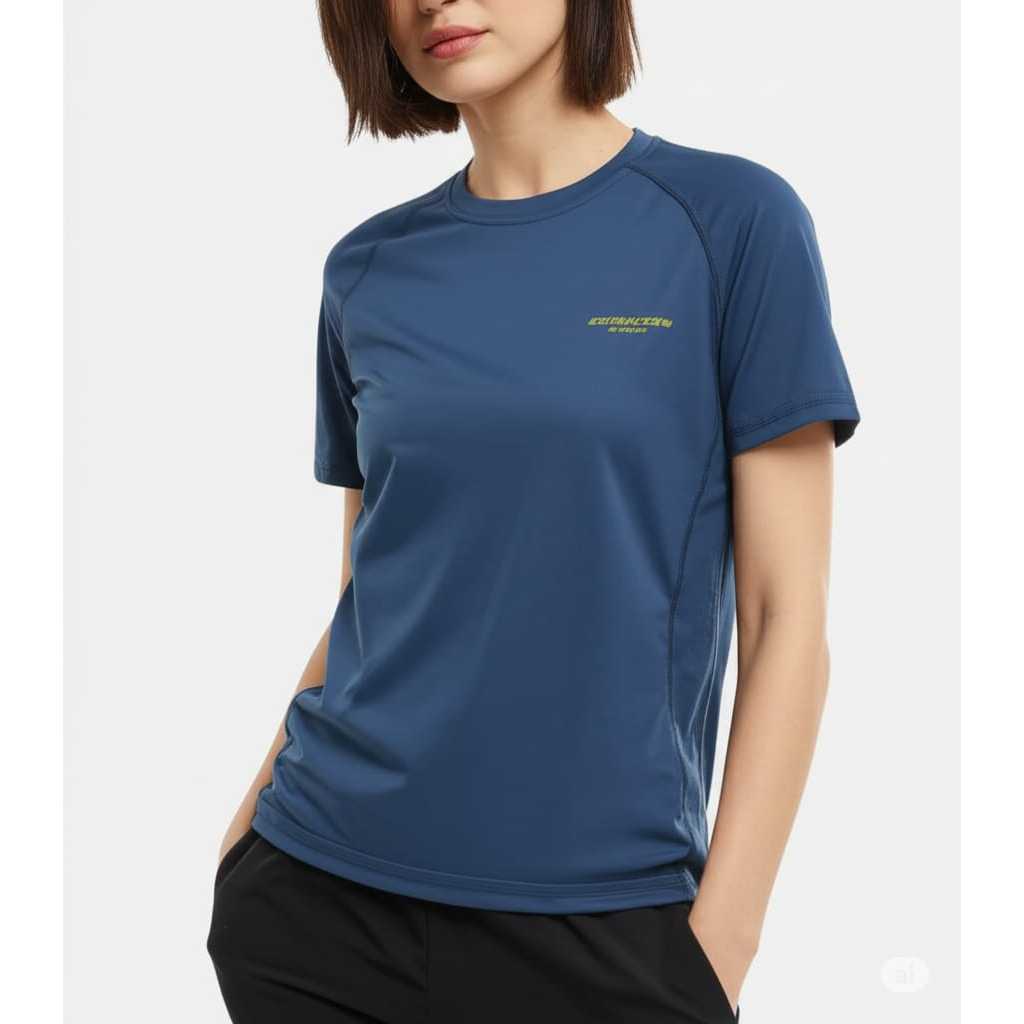 Kaos Olahraga Wanita Skechers Running Tshirt Grey Original