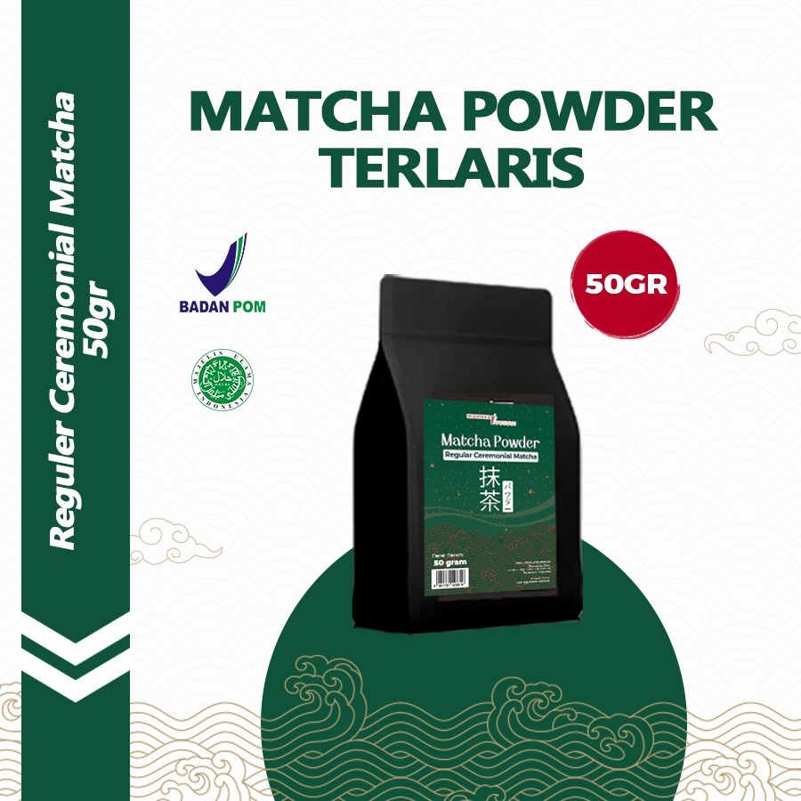 

Pure Matcha Powder Bubuk Matcha Murni Premium 50 Gr Ceremonial Grade Plain Tanpa Gula Matcha Organik Green Tea Jepang Asli 100% Omura Powder
