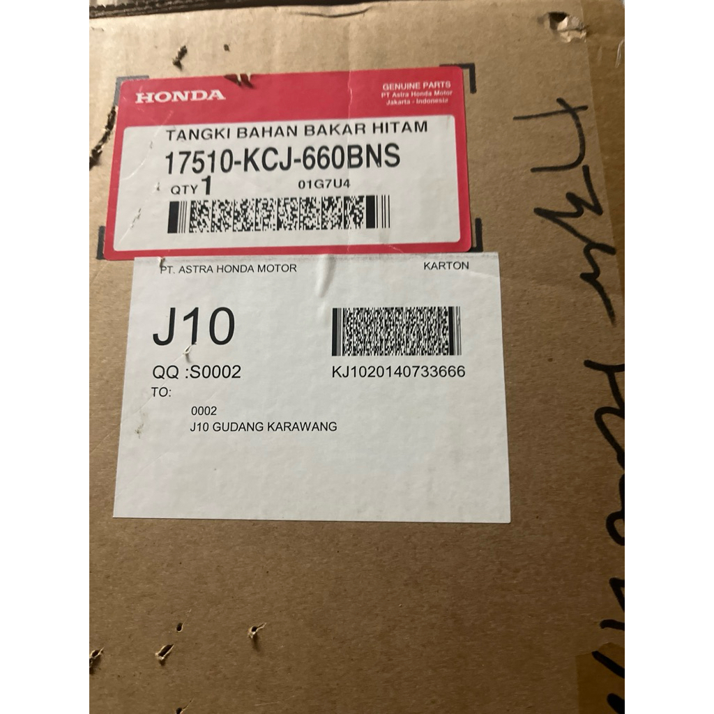 tangki motor tiger revo original asli ahm hitam 17510kcj660bns