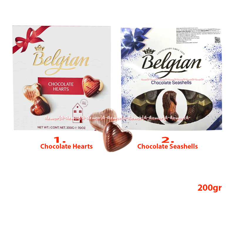 

Belgian 200gr Chocolate Hearts Belgium Chocolate Seashells Coklat Belgia Motif Love Cinta Motif Kerang Cokelat Cokolat