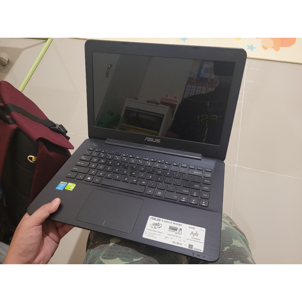 Jual Laptop ASUS A455L Core i5 (bukan i3) FULLSET NO MINUS