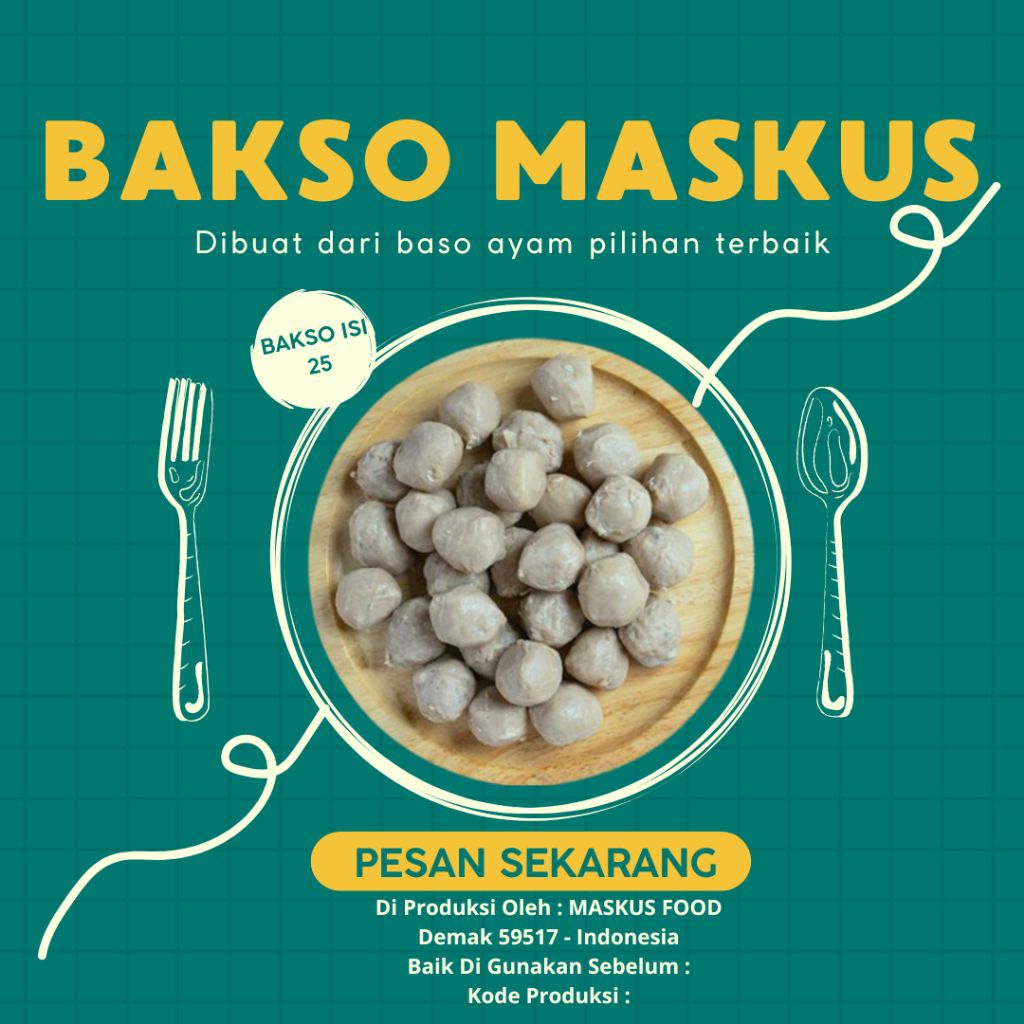 

( Kirim Instan ) Bakso Krikil Maskus Demak Murah Isi 25 Biji