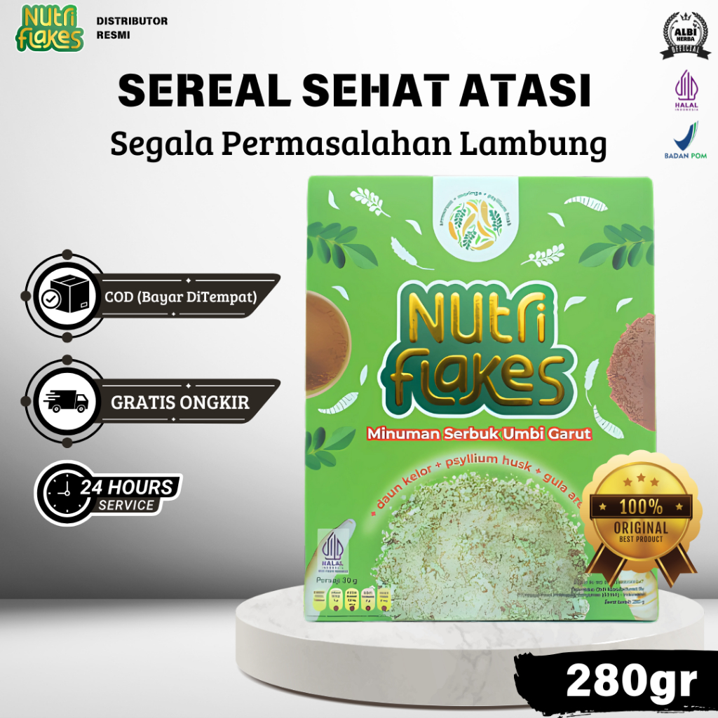 

NUTRIFLAKES Umbi Garut - Original Ampuh Mengatasi Masalah Lambung Ampuh Seketika Sreal Umbi Garut