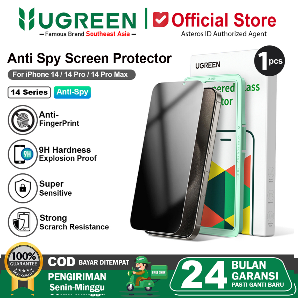 UGREEN Tempered Glass Anti Spy For iPhone 14 14 Plus 14 Pro 14 Pro Max  Full Screen Protector