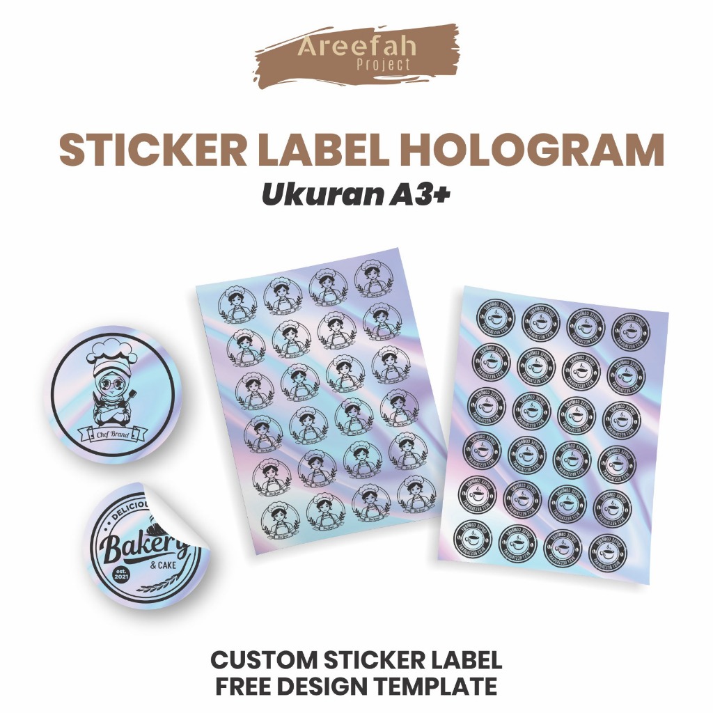 

Areefah Cetak Stiker Hologram | Custom Stiker Hologram | Stiker Kemasan Produk | High Quality