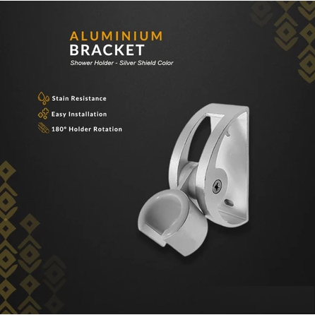 Shower Holder Braket Breket Dudukan Tempat Gantungan Kepala Shower Pancuran Air Tempel Dinding Toile