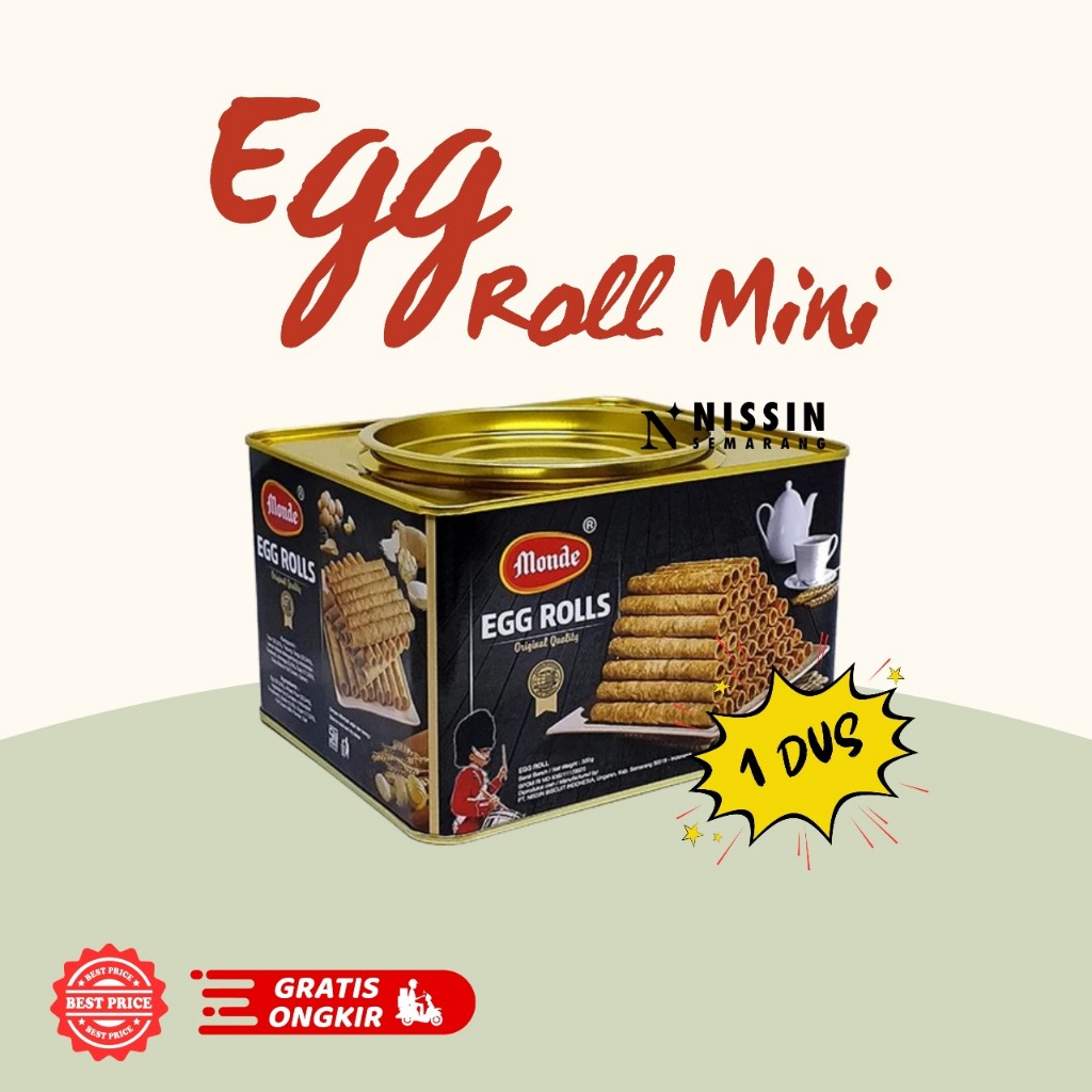 

Egg Roll Mini 300 gr Monde Egg Roll 1 KARTON Isi 6 Kaleng Mini