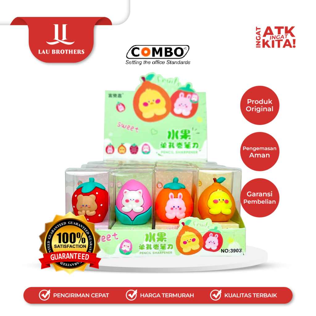 

COMBO RAUTAN TANGAN/ PENCIL SHARPENER SWEET FRUIT 3903 (1PC)