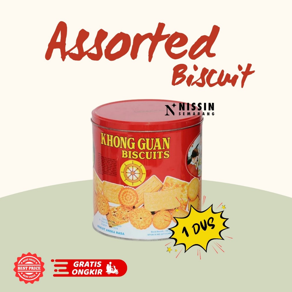 

Khong Guan Assorted Biscuit Red Mini 650 gr Assorted Red Mini 1 KARTON Isi 6 Kaleng Bulat