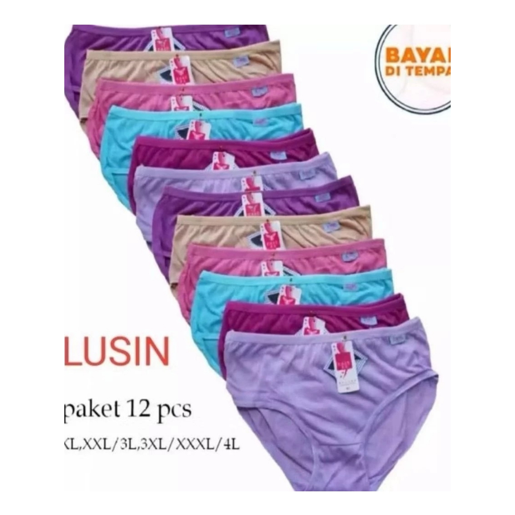 6 PCS Celana Dalam Wanita Dewasa M/L/XL/XXL Jumbo Terlaris / Celana Dalam Wanita Jumbo