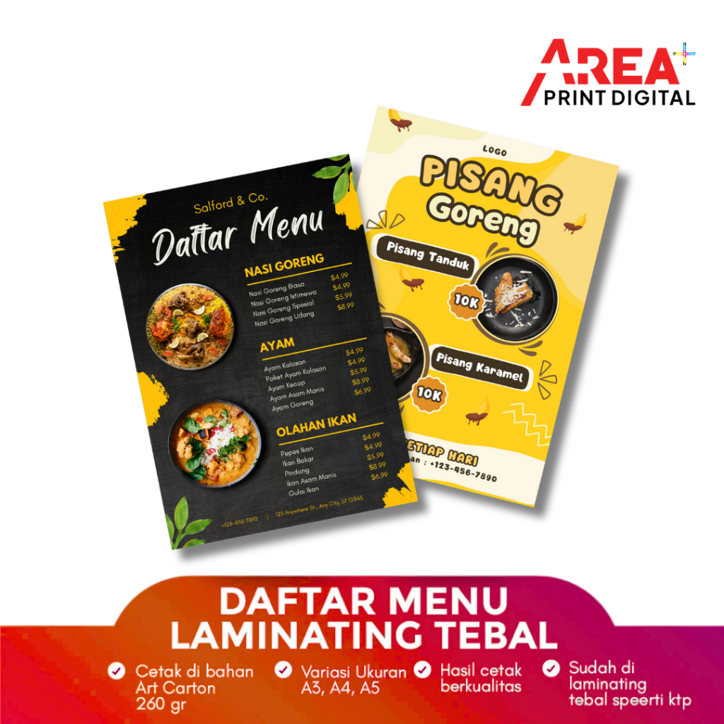 

Cetak Daftar Menu Makanan Minuman A3 A4 Custom Untuk Cafe Restoran Cepat Berkualitas