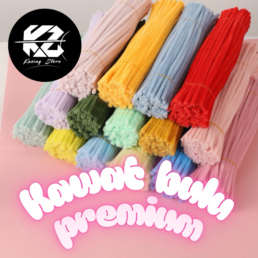 [Kasing Store] 100pcs Kawat Bulu Mercy Premium Gembul / Pipe Cleaner / Kawat Bulu DIY