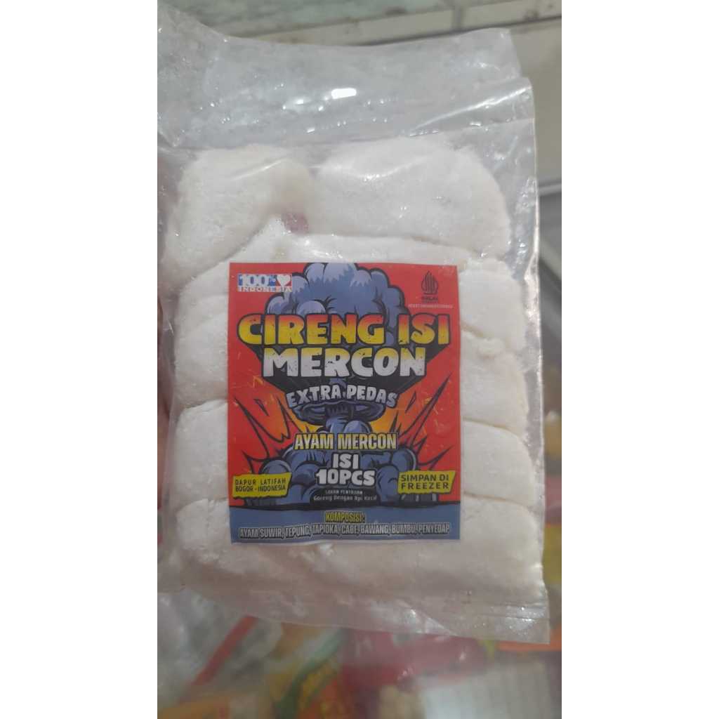 

Cireng isi mercon ayam pedas 10S