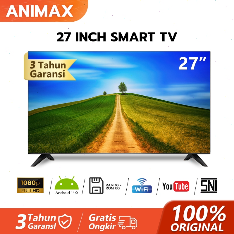 Animax Smart Digital TV 19/20/21/22/24/25/27/30 inch TV Digital 24 Inch 27 inch 30 inch Televisi LED