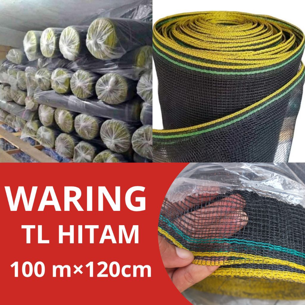 Waring  hitam 1 Roll 100 meter Tinggi 120 cm anti geser  tebal kuat