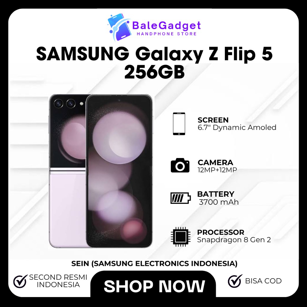 Samsung Galaxy Z Flip 5 256GB Second resmi SEIN