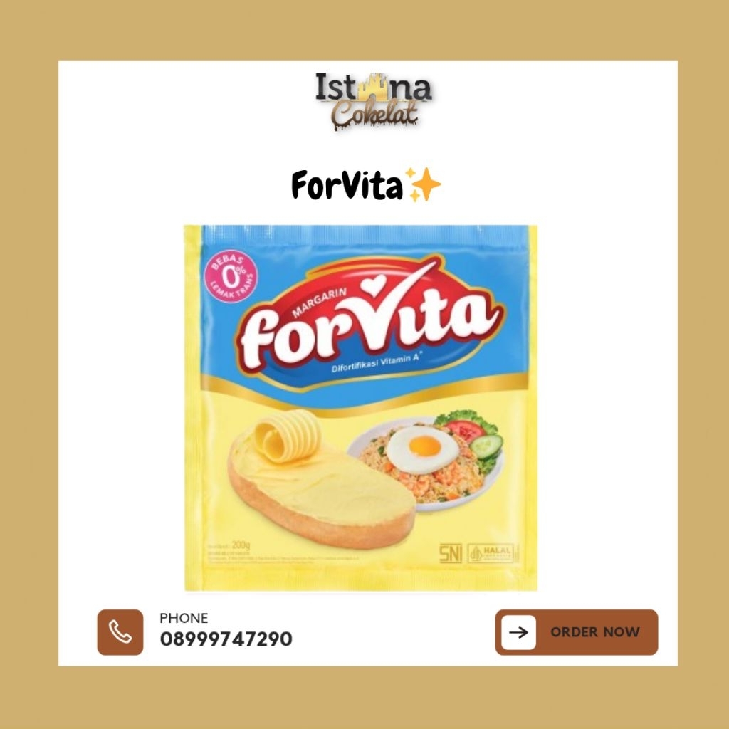 

Margarin Forvita Difotifokasi Vitamin A (bebas lemak)