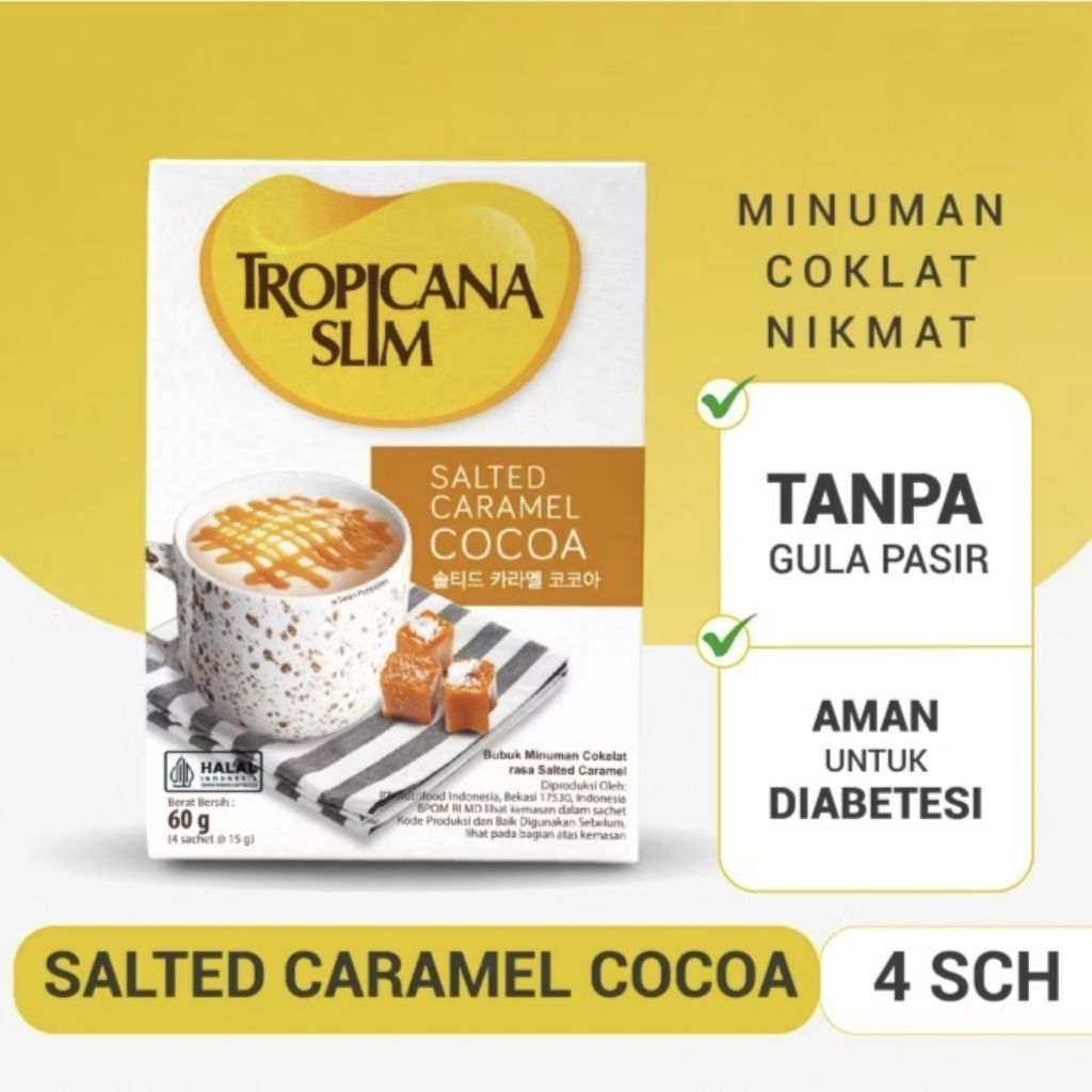 

Tropicana Slim Salted Caramel Cocoa - Minuman aman dari diabetes dan cocok untuk diet