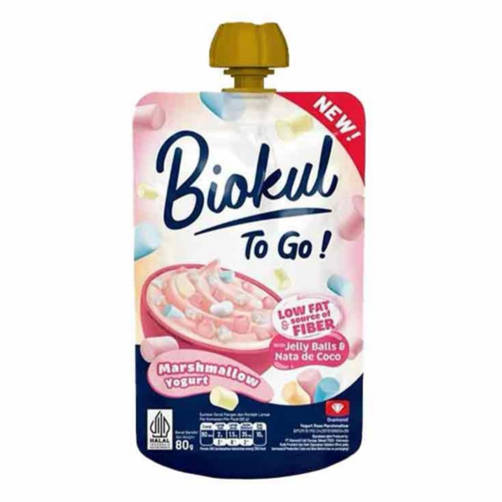 

[ 6 Pcs ] Biokul To Go Yogurt Pouch 80gr / Marshmallow / Brown Sugar / Yuzu / Bluberi / Leci / Mangga / Mixberry / Plain